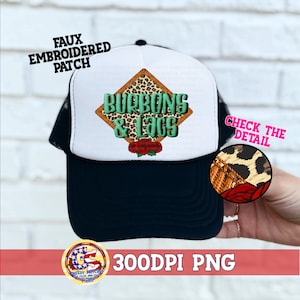 Faux Embroider Hat Patch PnG | Burbons and Lacs PnG | Trucker Hat Patch PnG | Faux Embroider Trucker Patch | Burbons and Lacs Patch PnG File