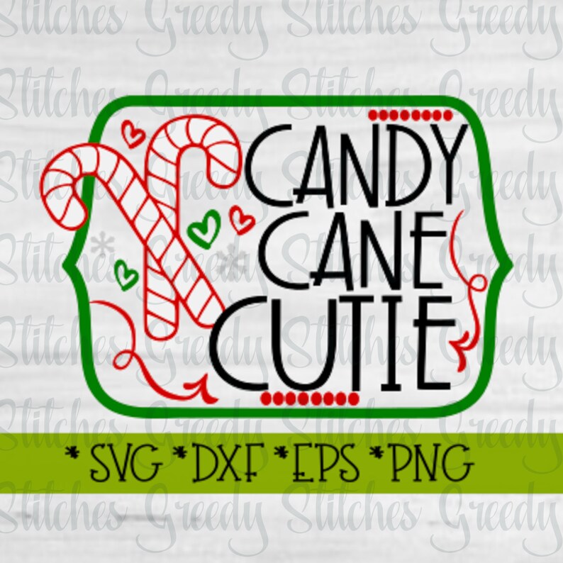 Candy Cane Cutie Svg Dxf Eps Png. Christmas SVG Candy - Etsy
