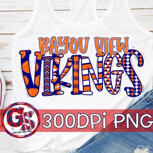 Bayou View Vikings PNG for Sublimation | Gulfport Admirals PnG | Bayou View PnG | Mississippi Sublimation PnG | Instant Download PnG File