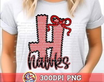 H Hawks PNG Red Black | Seersucker Ricrac Hawks PnG | Hawks PnG | Preppy Hawks PnG | Hawks PNG | Ricrac Gingham Hawks PnG | Gingham Hawks