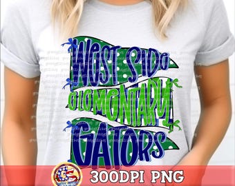 West Side Gators Polka Check Pennants PnG| Gators PnG | Gators PnG | Trendy Gators Mascot PnG |  Gators PnG | Picayune PnG | West Gators PNG