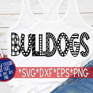 Bulldogs SvG | Bulldogs svg dxf eps png. Bulldogs word art SvG | Bulldogs word art DxF | Bulldogs SvG | Dogs | Instant Download Cut File