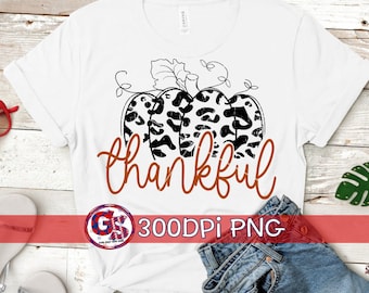 Thankful Pumpkin PNG Sublimation | Fall PnG | Pumpkins PNG | Fall Pumpkins PnG | Halloween PnG | Thankful PnG | Instant Download PnG