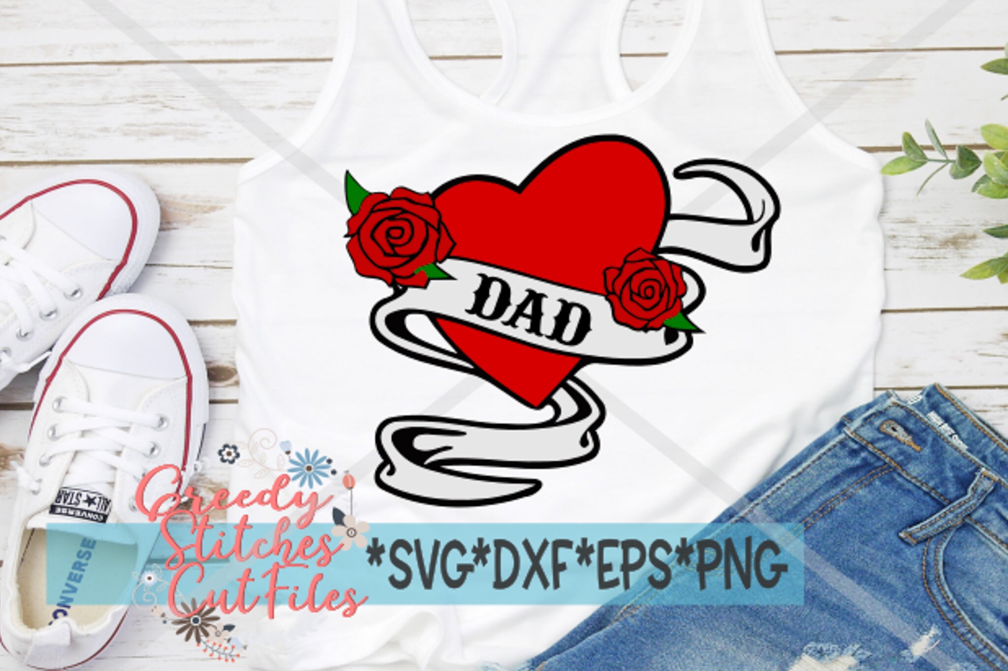 Download Dad Tattoo Svg Dxf Eps Png Fatherss Day Svg Dad Etsy