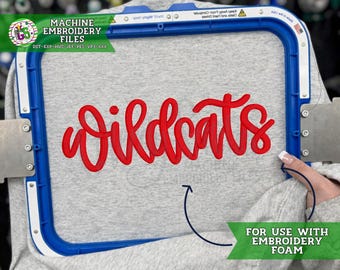 Wildcats PUFFY FOAM Machine Embroidery Design | Wildcats Mascot Embroidery PES | Wildcats DsT | Wildcats Embroidery File | Wildcats HuS
