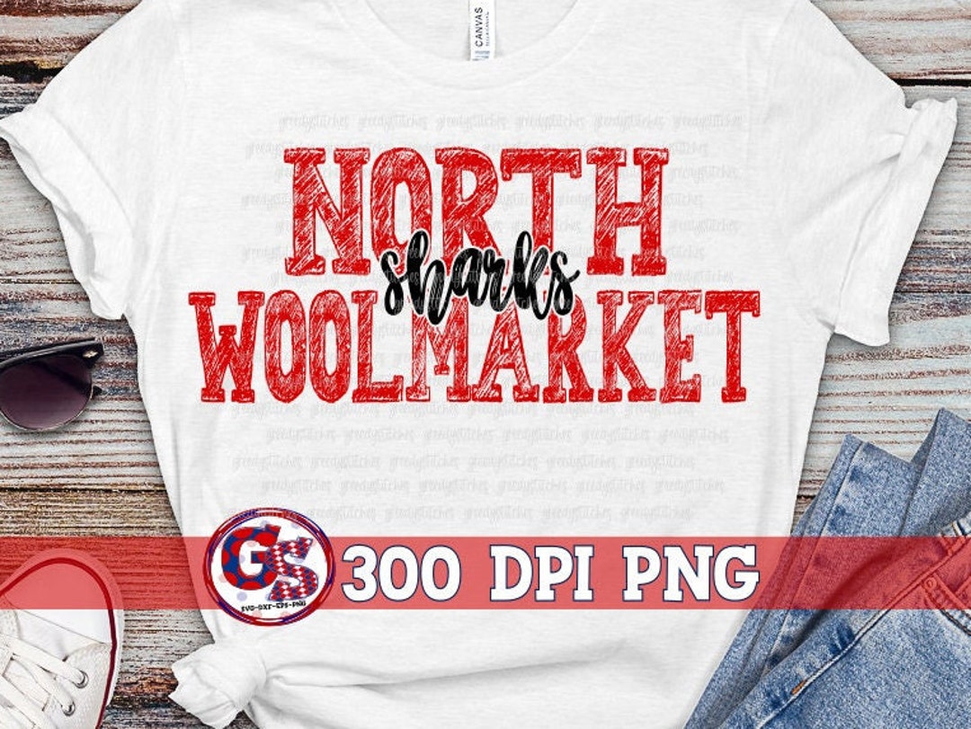 North Woolmarket Sharks PNG Sublimation Woolmarket Png Etsy