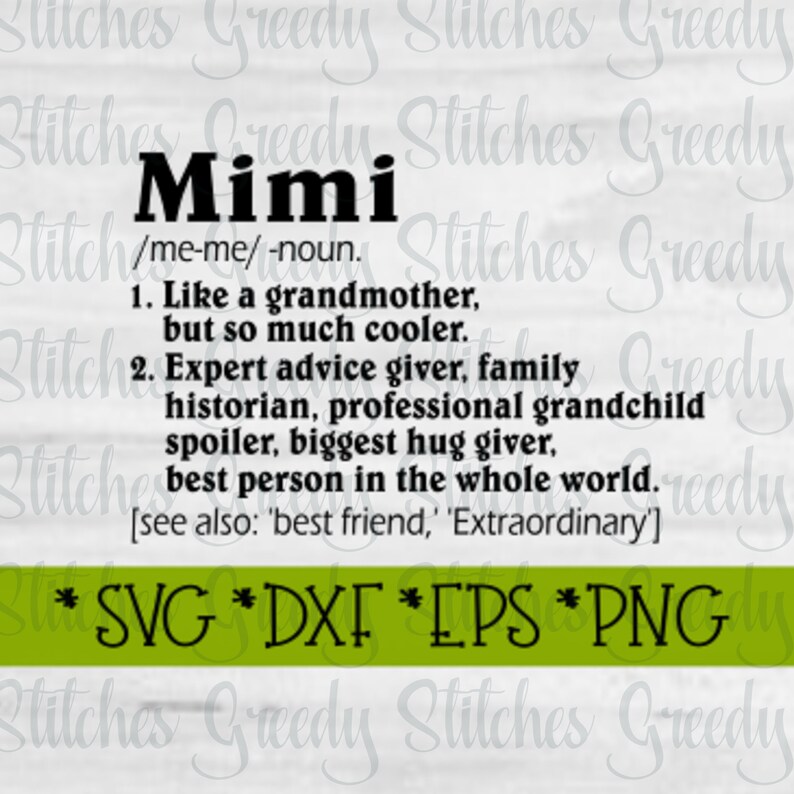 Download Mother's Day Mimi Mimi Definition svg dxf eps png | Etsy