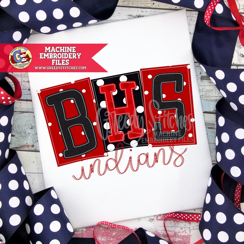 BHS Indians Bean Stitch Applique Machine Embroidery Design | Indians ...