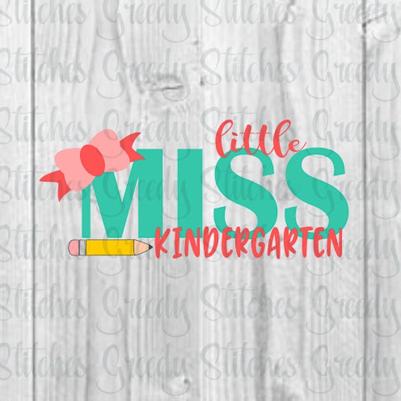 Download Little MIss Kindergarten SvG Back To School SvG | Etsy