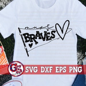 Must Love Braves Pennant svg dxf eps png | Go Braves Svg | Braves SvG | Braves DxF | Braves EpS | Homecoming SvG | Instant Download Files