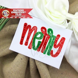 Diseño de bordado a máquina con apliques de puntada de satén alegre / Diseño de bordado de Feliz Navidad / Diseño de bordado de Feliz Navidad PES Bordado