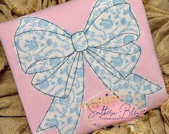 Big Ass Bow Bean Stitch Applique Machine Embroidery Design | The Big Ass Bow Embroidery Design | Big Bow Embroidery Design Christmas PES