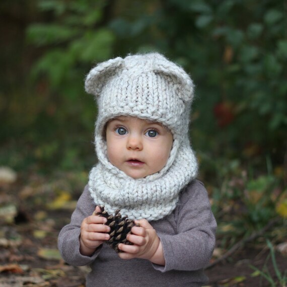 kit modele cagoule bébé avec pompon