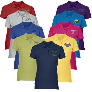 Camisa polo bordado personalizado de las mujeres camisa polo del logotipo personalizado camisa bordada de negocios camisa del logotipo del uniforme camisa del monograma Etsy Mexico