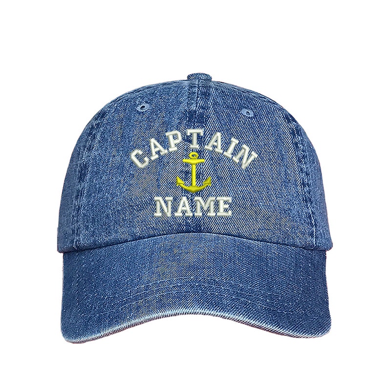 Captain Custom Embroidered Personalized CAPTAIN Dad Hat Add your Name Baseball Cap Customize your hats image 5