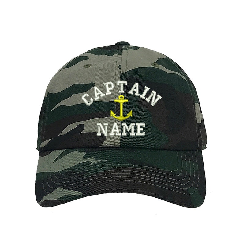 Captain Custom Embroidered Personalized CAPTAIN Dad Hat Add your Name Baseball Cap Customize your hats image 4