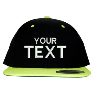 Casquette Snapback Vintage Bil Mar Années 80 - Vert Néon Fluo, Made In USA, Neuf Sans étiquette
