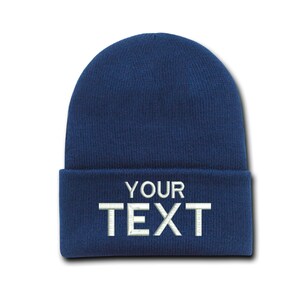 Custom Text Cap Embroidered Beanie Hats Personalized Gift Unisex Beanie Mens Winter Hats Cool Hats  Custom Embroidery