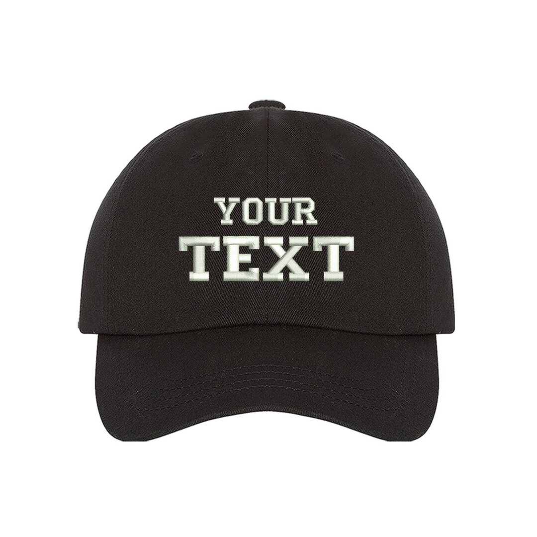 Customize Hat Personalized Custom Hat Your Text Here Monogrammed Hat ...