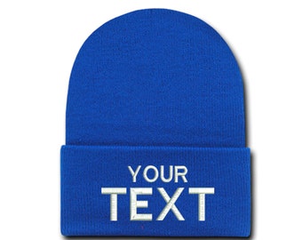 Custom Cap Personalized Embroidered Beanie Hat Customized Winter Beanie Unisex Customized Gift