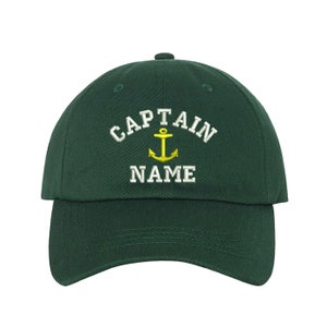 Captain Custom Embroidered Personalized CAPTAIN Dad Hat Add your Name Baseball Cap Customize your hats zdjęcie 9