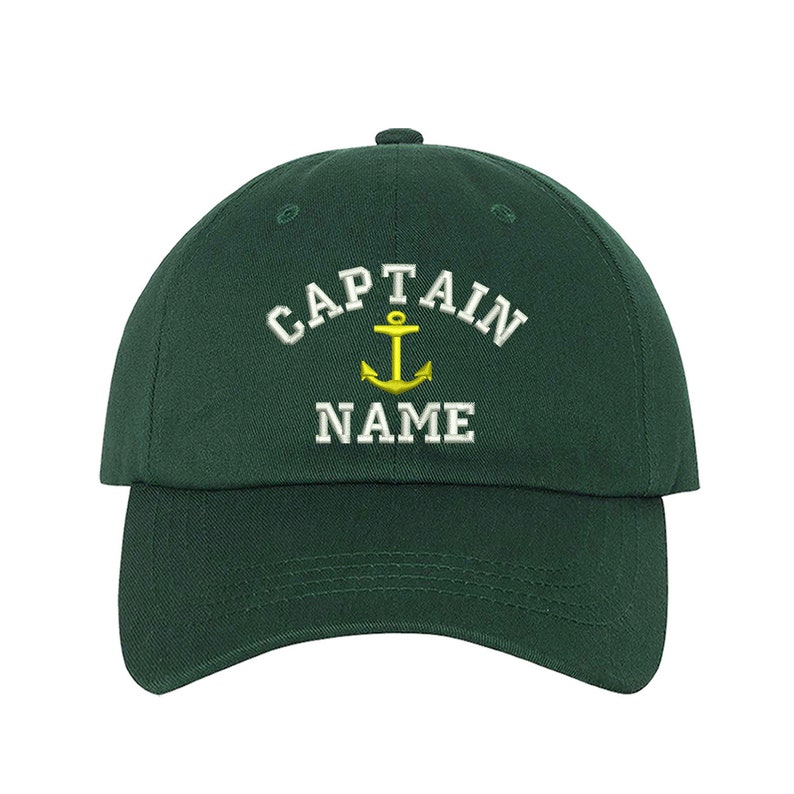 Captain Custom Embroidered Personalized CAPTAIN Dad Hat Add your Name Baseball Cap Customize your hats zdjęcie 9