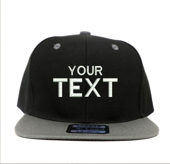 Black and Dark Grey Embroidered SnapBack Hat s-l400.jpg main image 2