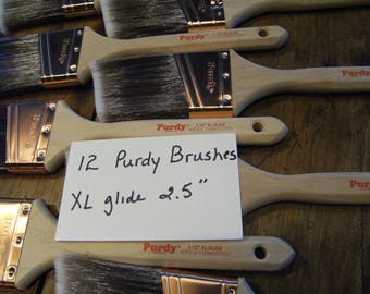 Purdy paint brush. Lot of 12 XL Glide 2.5". Excellent value. Brushes do not have cardboard covers.