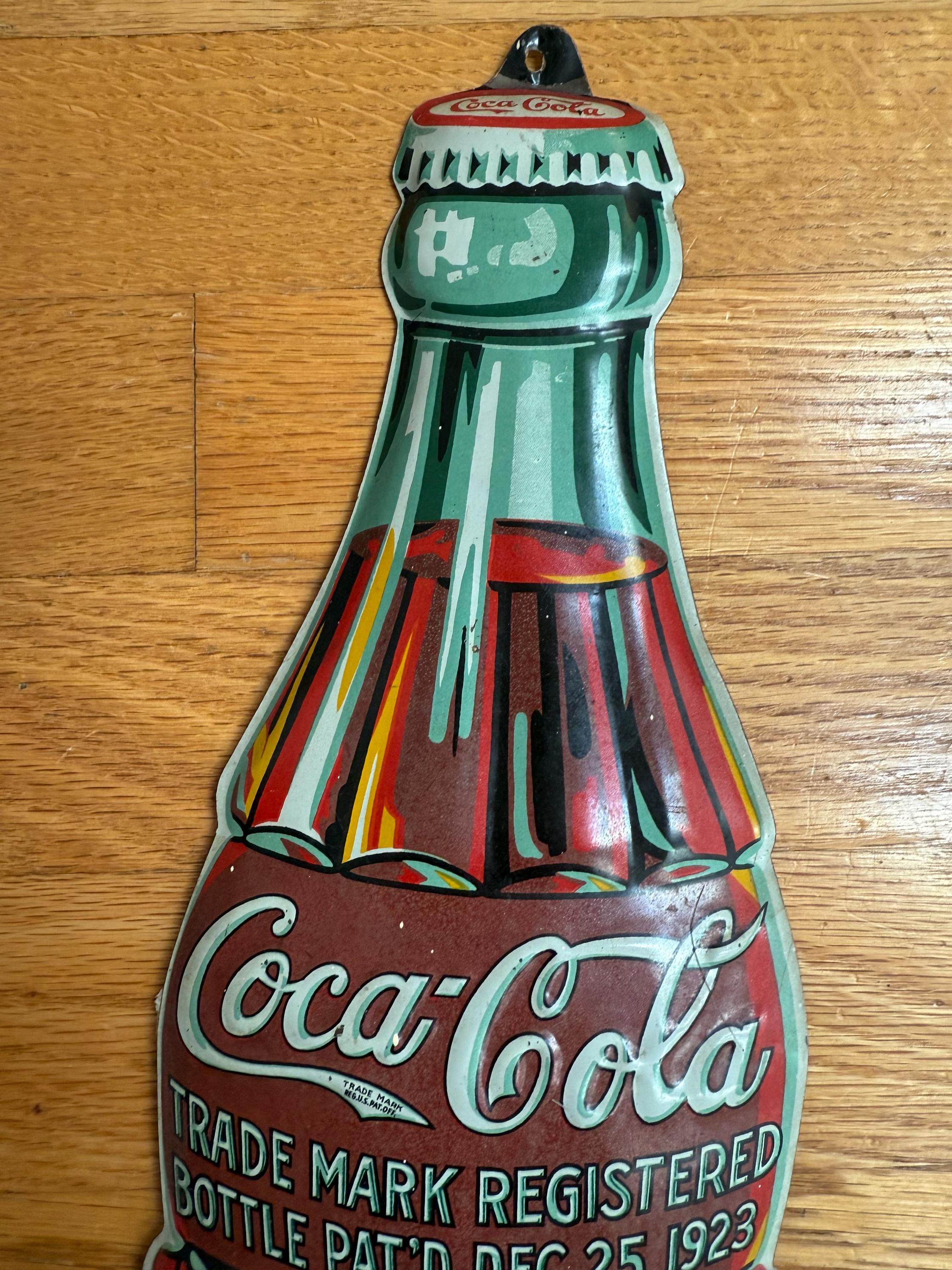 VINTAGE COCA-COLA Pat'd Dec. 25, 1923 Embossed Bottle
