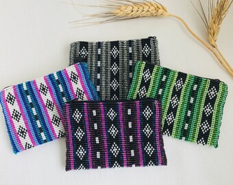 Jaspe Beaded Coin Purse/Handmade in Guatemala/Boho Design/Fair Wage/Supporting Mayan Families
