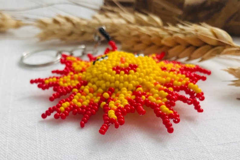 Sun Beaded KeychainHandmade in GuatemalaFair WageSupporting Mayan Families