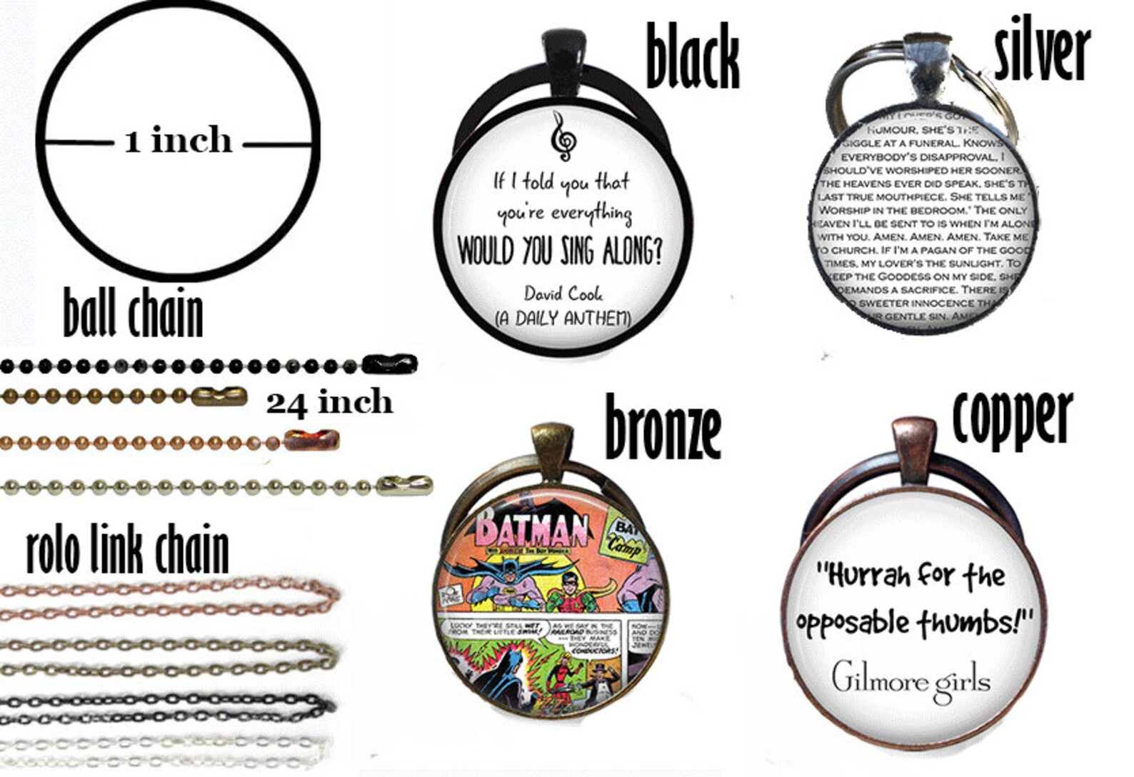 Walt Disney Quote Round Pendant Necklace or Keychain | Etsy