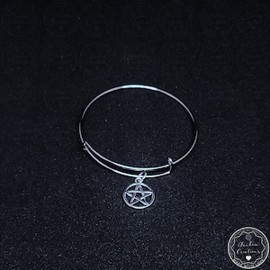 Adjustable Pentagram Supernatural Bangle Bracelet