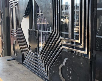 Fireplace Screen, Metal Fireplace Screen, Fireplace Door, Fireplace Cover, Fireplace Insert, Fireplace Screen Cover, Black Fire Screen