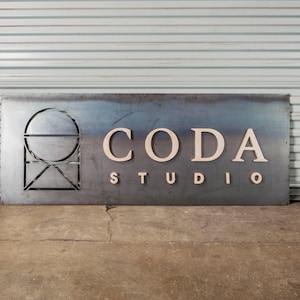 Custom Business Sign, Large Logo Sign, Metal Business Sign, Marketing Sign, Your Logo Sign, Outdoor Logo Sign, Small Business Wall Sign