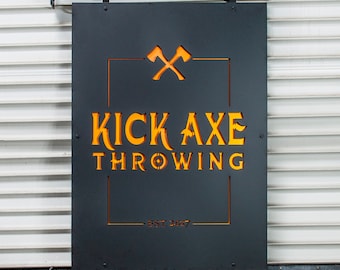 Custom Metal Logo Sign, Metal Business Sign, Business Signage, Large Business Sign, Metal Office Sign, Storefront Sign, Company Logo Sign