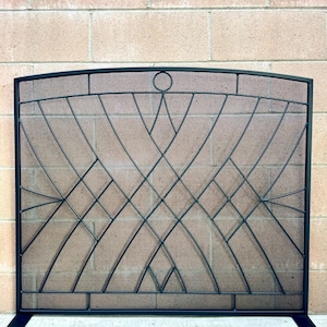Fireplace Screen, Metal Fireplace Screen, Fireplace Door, Fireplace Cover, Fireplace Insert, Fireplace Screen Cover, Black Fire Screen