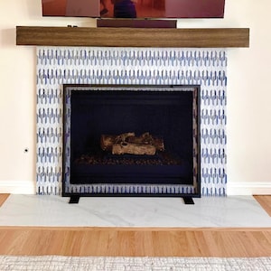 Fireplace Screen, Metal Fireplace Screen, Fireplace Door, Fireplace Cover, Fireplace Insert, Fireplace Screen Cover, Black Fire Screen
