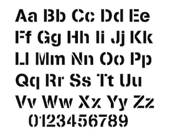 Stencilia Font SVG DXF Stencil Alphabet CNC Laser Cut Plasma Font Letters Template Digital Download File