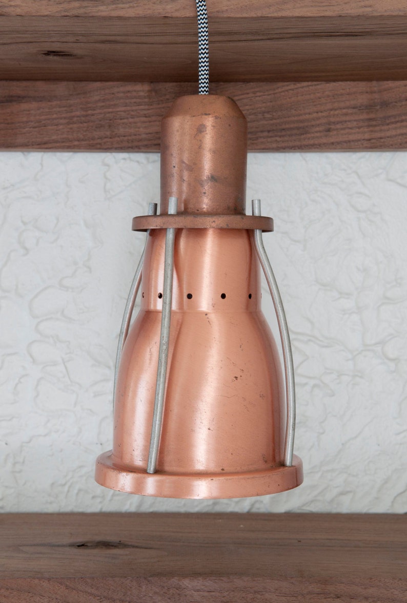 Vintage copper light Restored copper light fixture no wiring Etsy