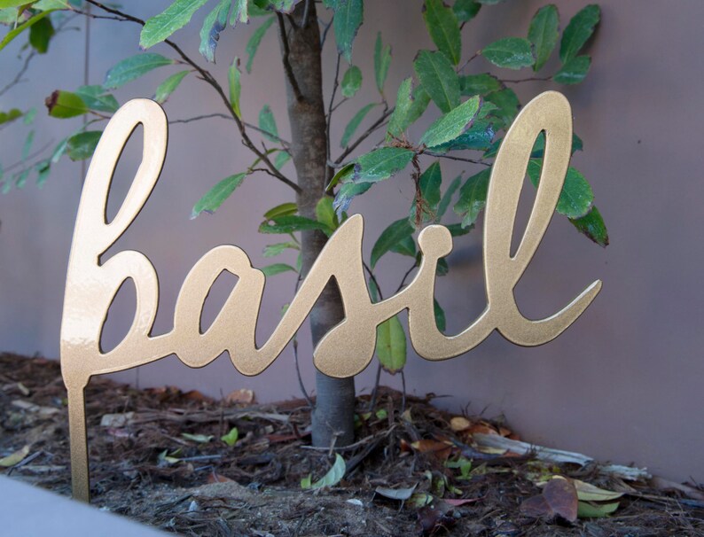 Basil Basil garden sign 10x13 metal garden sign Etsy