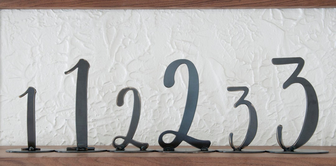 Table Numbers, 6 Tall and 8 Tall Metal Table Numbers, Perfect for ...