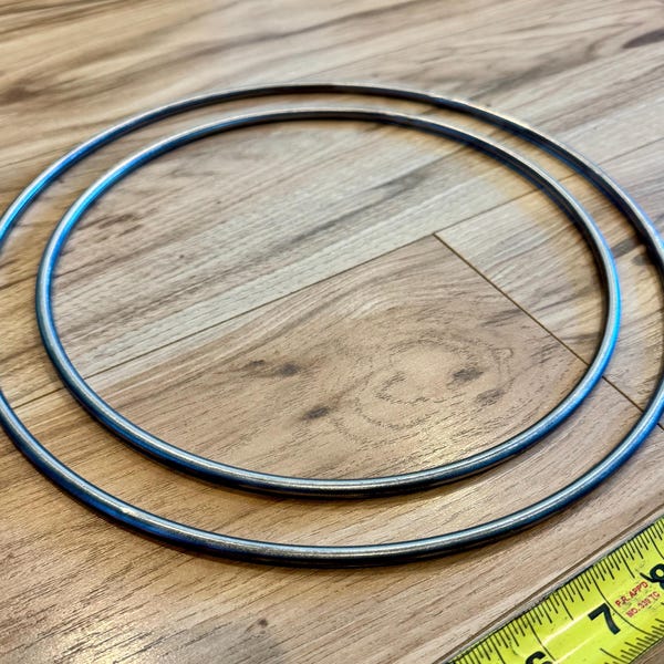 Raw Metal Steel Round Bar Rings. Any Size. American Steel American Made