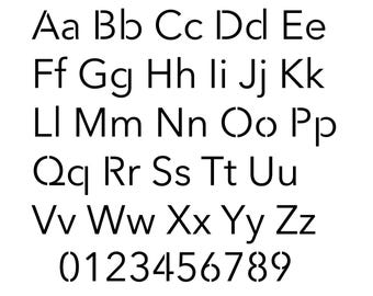 Avenier Next SVG DXF Stencil Alphabet CNC Laser Cut Plasma Font Letters Template Digital Download File