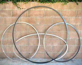 Large Metal Hoop Frame – Custom Sizes & Shapes | Steel, Aluminum, Stainless | Perfect for Weddings, Events, Chandeliers | Hardware Included