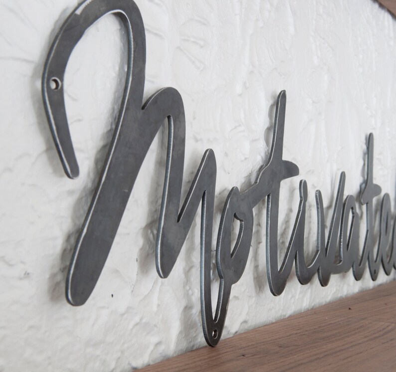 Motivated metal wall art metal script 30 wide and Etsy