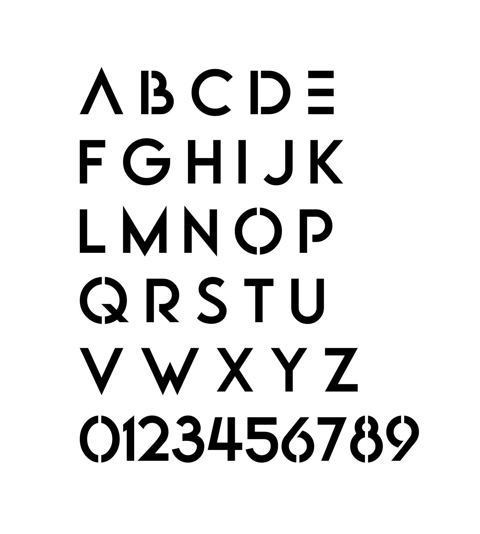 Modern Age SVG DXF Stencil Alphabet CNC Laser Cut Plasma Font Letters ...