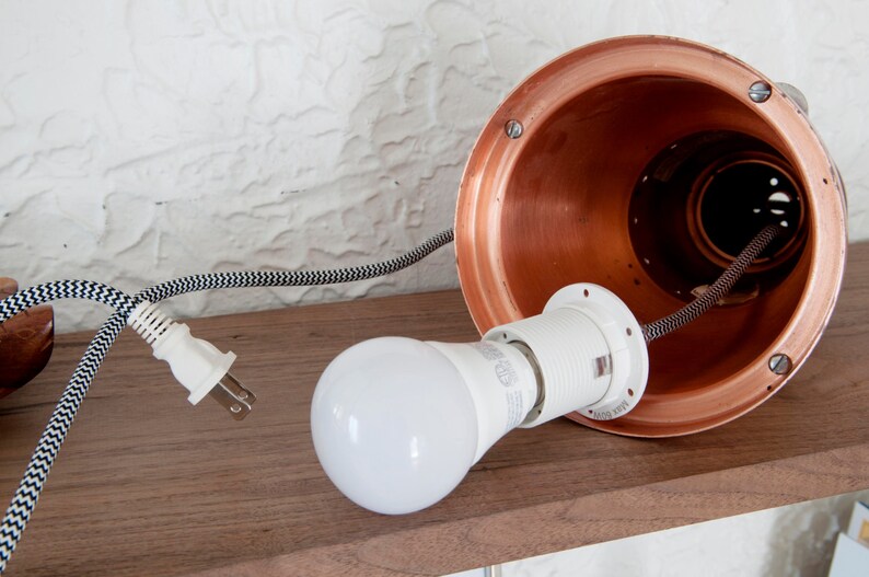 Vintage copper light Restored copper light fixture no wiring Etsy