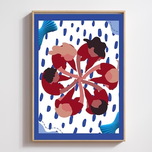 Empowered Women Art Print: Abstract Feminist Circle (Digital Download)