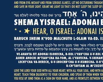 Bedtime Shema Prayer - Celestial - Printable